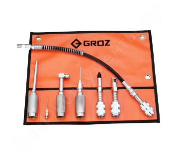 Многоцелевой набор адаптеров для смазки к ручным шприцам GROZ GR44950 - GAK/7